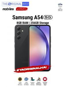 Samsung A54 5G - 8GB RAM - 256GB Storage - PTA Approved - 12 Months Warranty - Black - The Original Bro Mobiles - TOB36